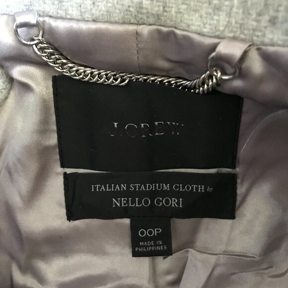 NWOT JCREW NEW Cocoon Coat Jacket Womens 00 P Petite Italian Stadium Cloth Wool - Picture 8 of 14